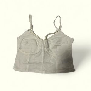 Garage white crop top